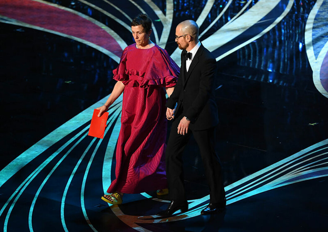 Frances McDormand delade ut Oscarstatyetten för Bästa kvinnliga huvudroll. frances mcdormand oscars 2019