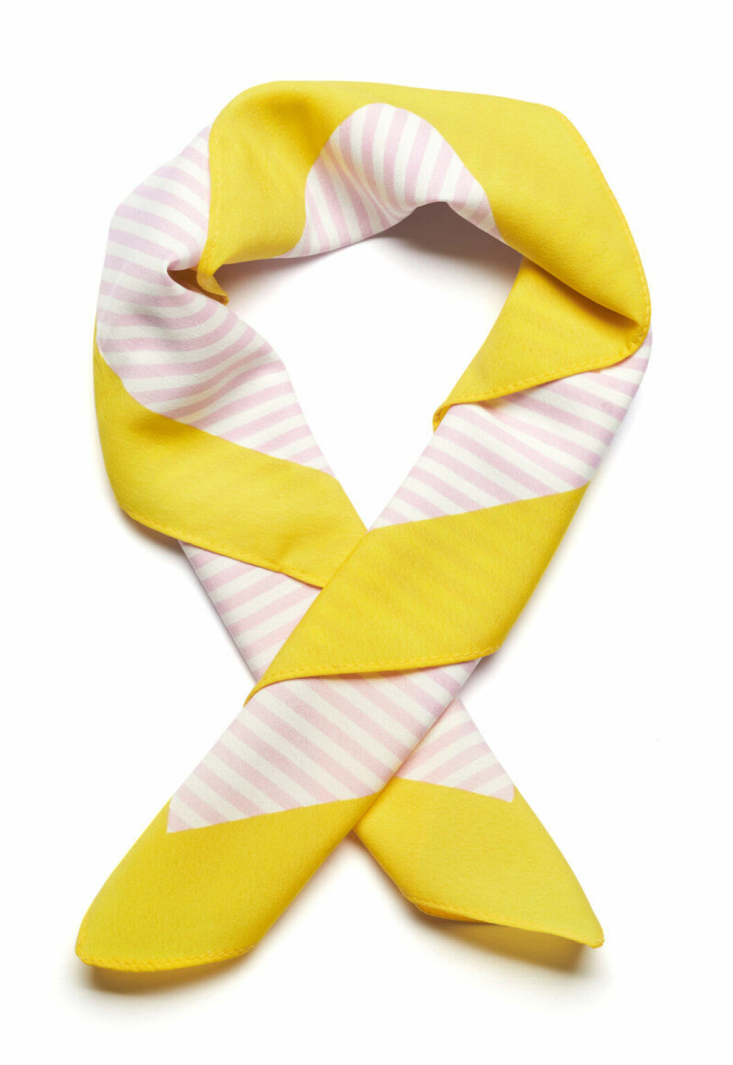 Gul/rosa scarf till håret