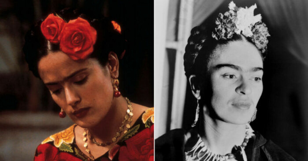 Salma Hayek som Frida Kahlo. Salma Hayek som Frida Kahlo.