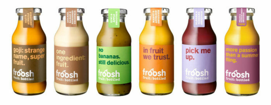 Det perfekta mellanmålet smoothie på flaska
