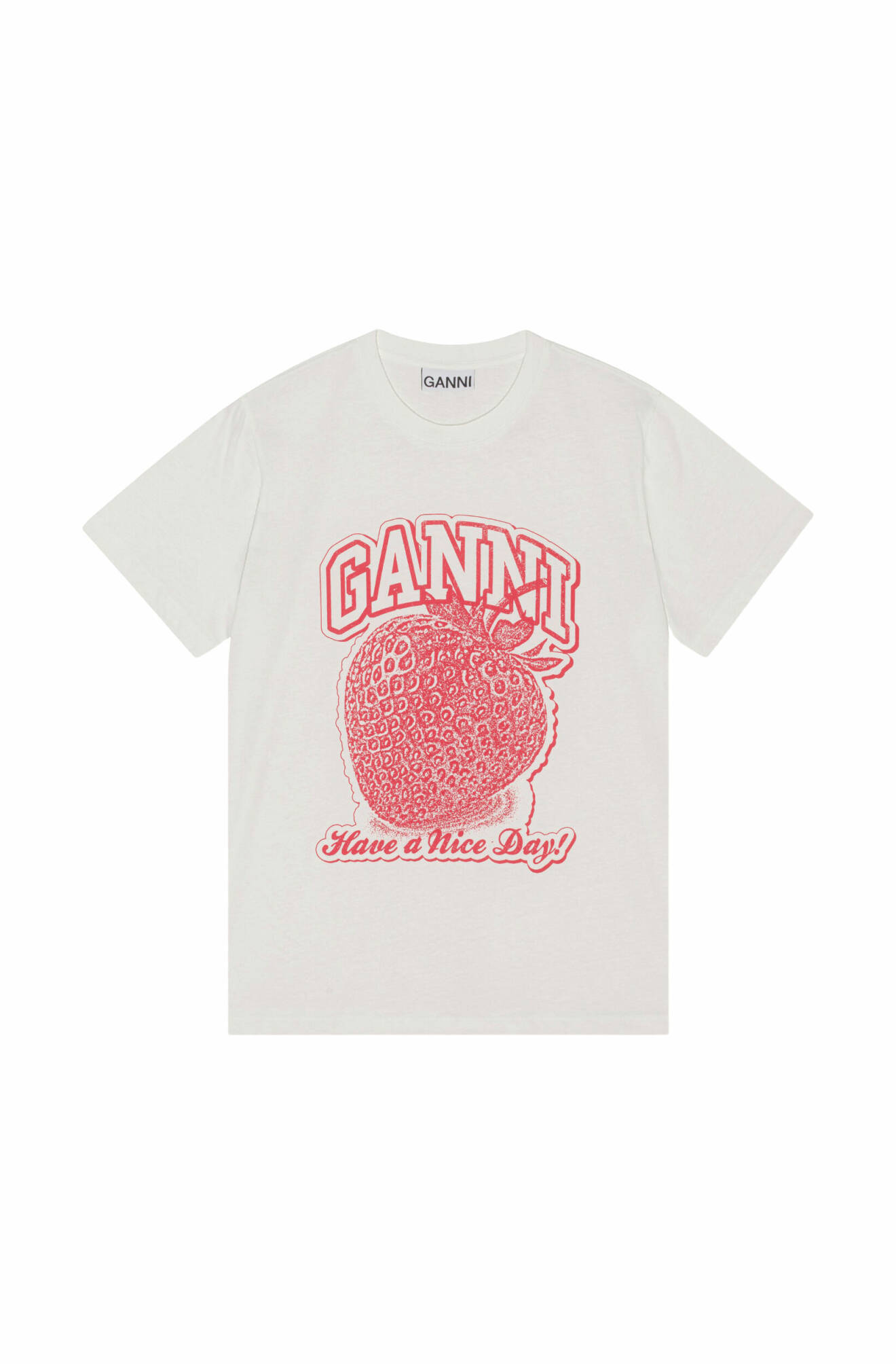 T-shirt med tryck från Ganni.