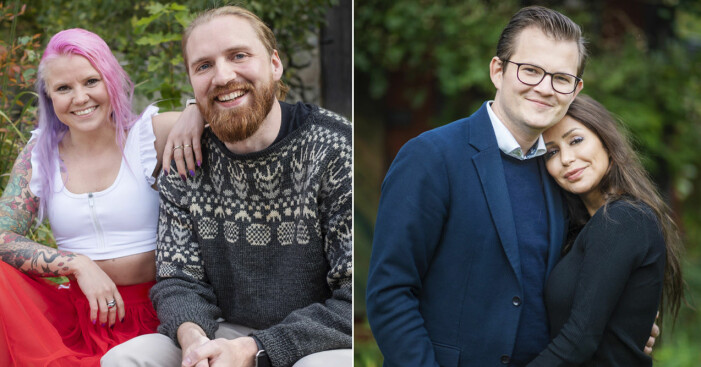 Elina Raeder med Albin Ringstad till vänster, och Jacob Claesson med Elahe Eskandari till höger. Elina Raeder med Albin Ringstad, och Jacob Claesson med Elahe Eskandari