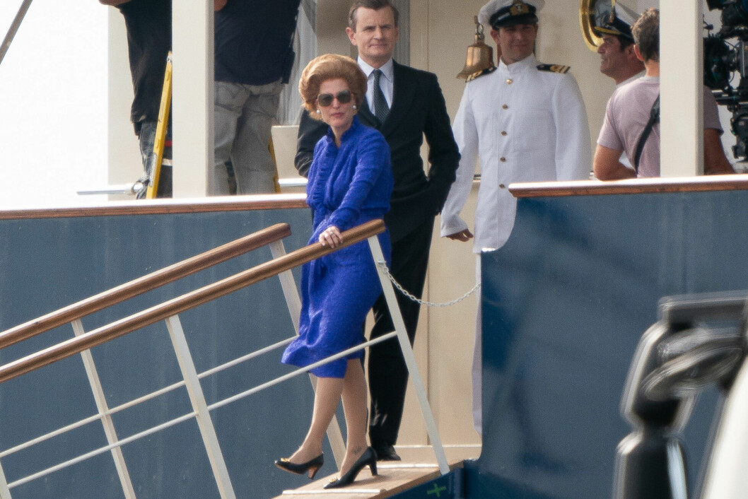 Gillian Anderson i rollen som Margaret Thatcher i säsong 4 av <em>The Crown</em>. Gillian Anderson i rollen som Margaret Thatcher i säsong 4 av The Crown.