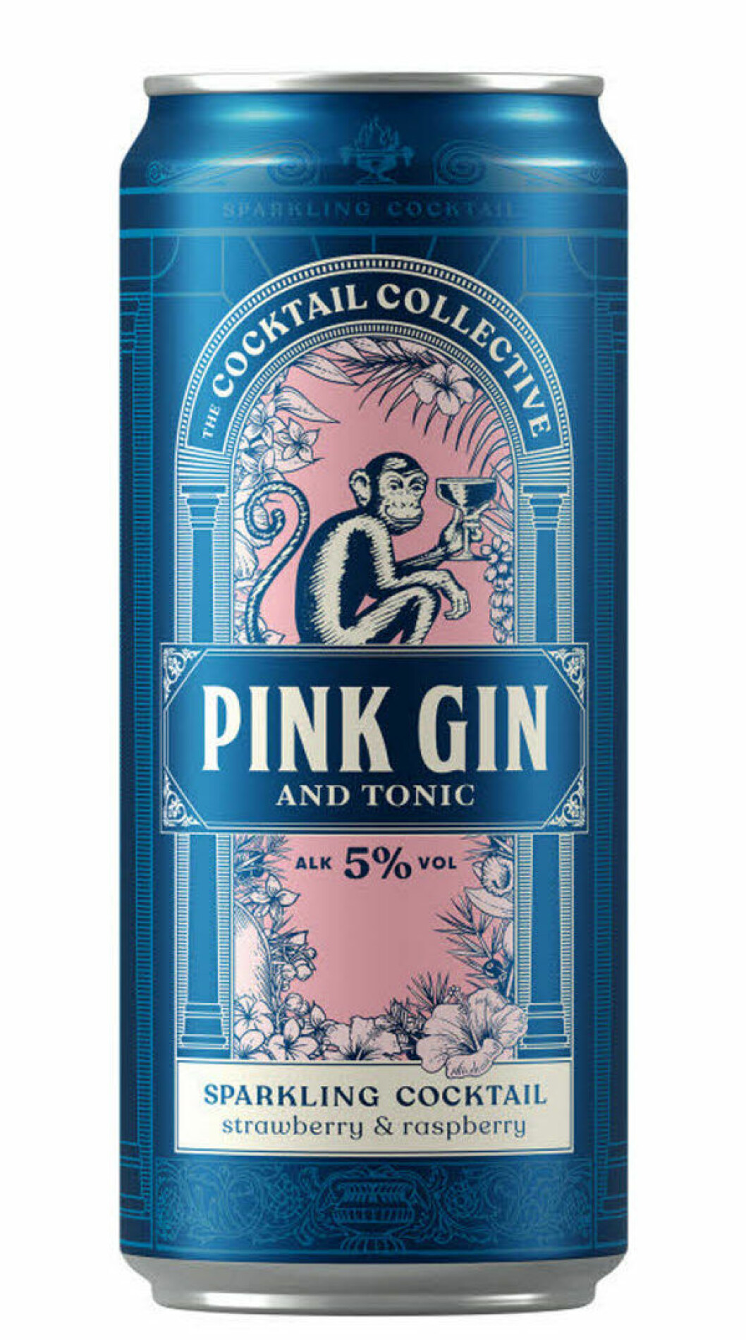 gin och tonic i en blå burk
