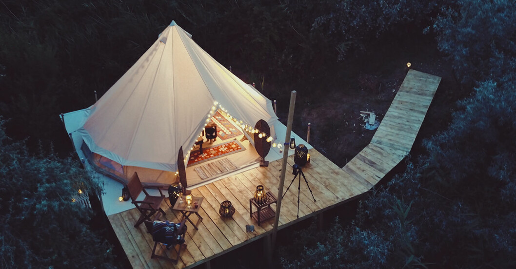 Foto: TT Glampingtält ute i naturen