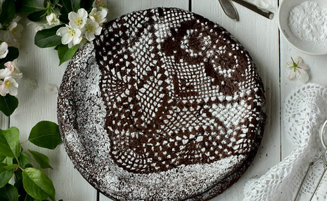 Kladdkaka med mörk choklad