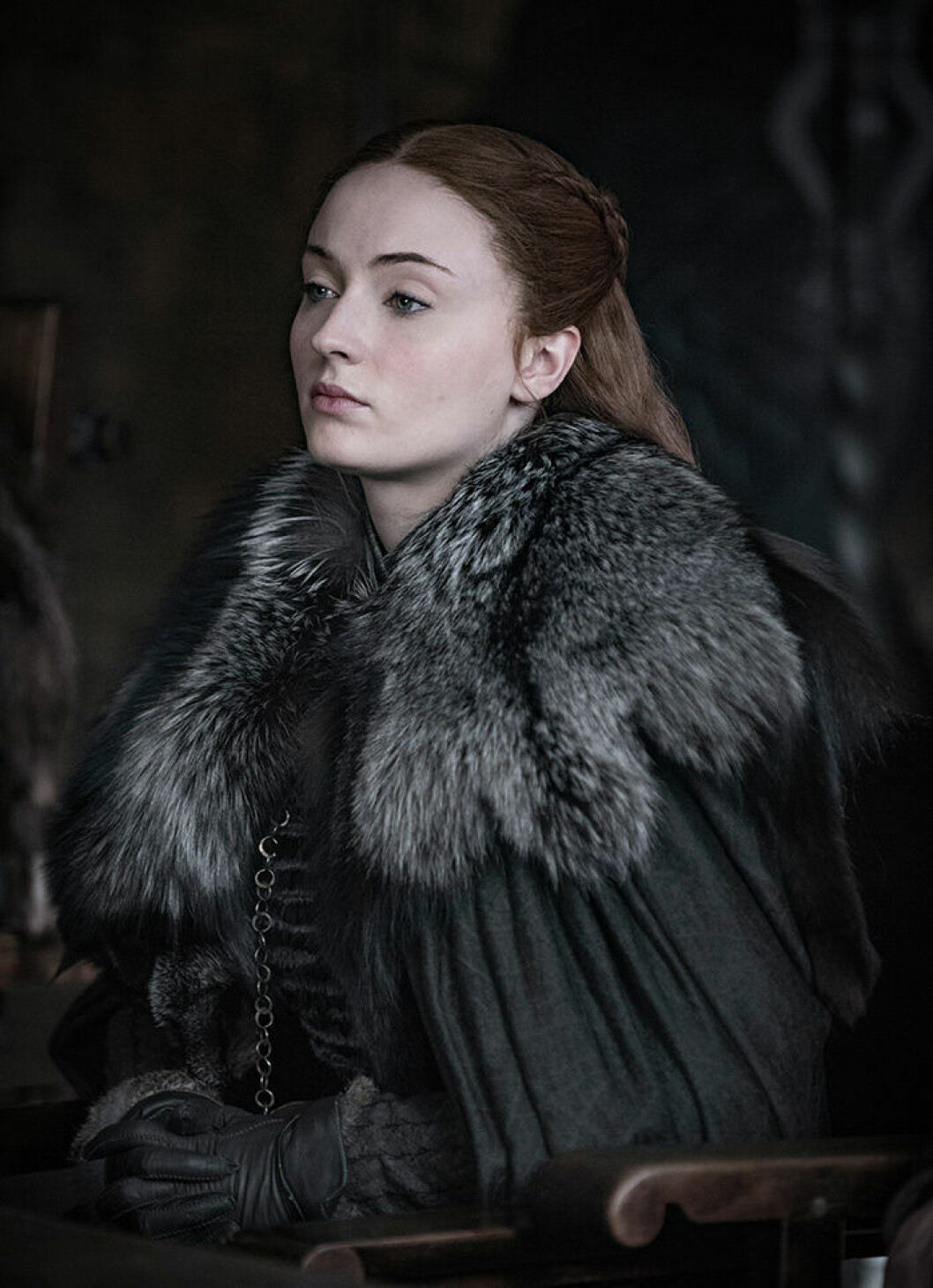 En bild på karaktären Sansa Stark från tv-serien Game of Thrones.