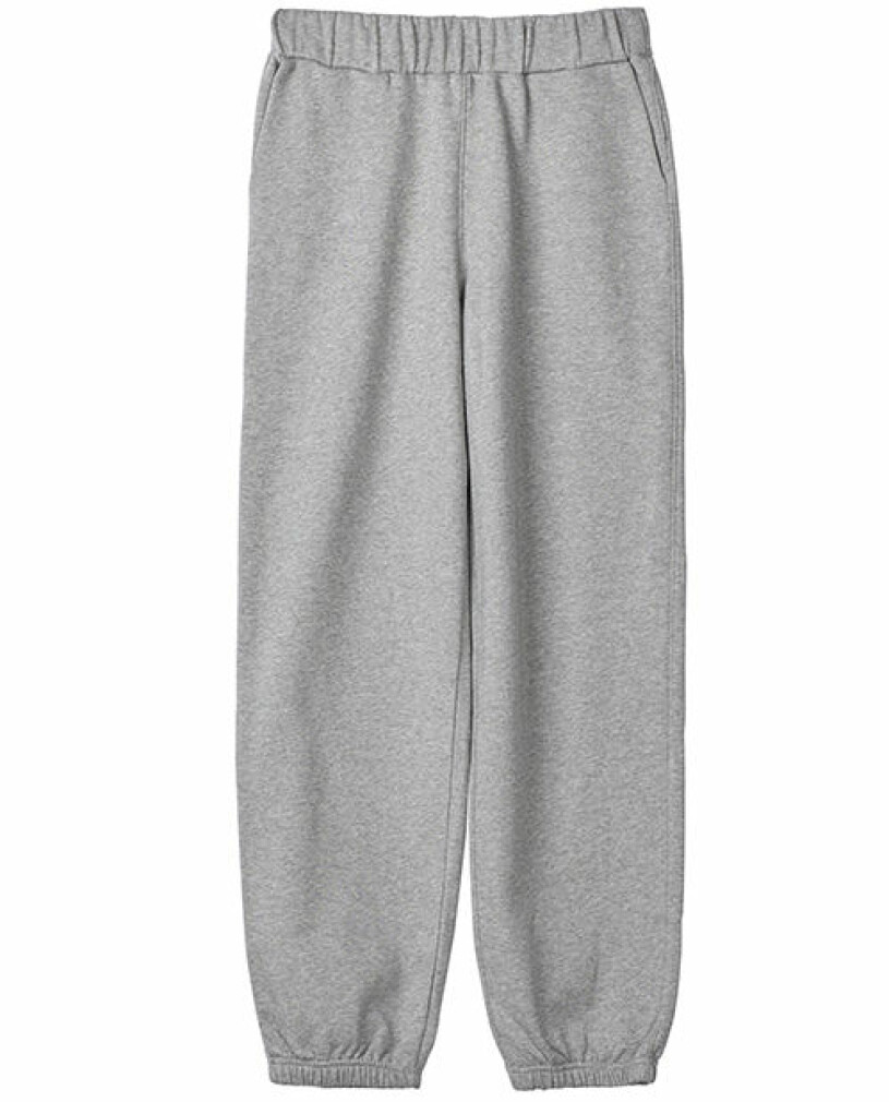 grå långa mjukisbyxor stylein