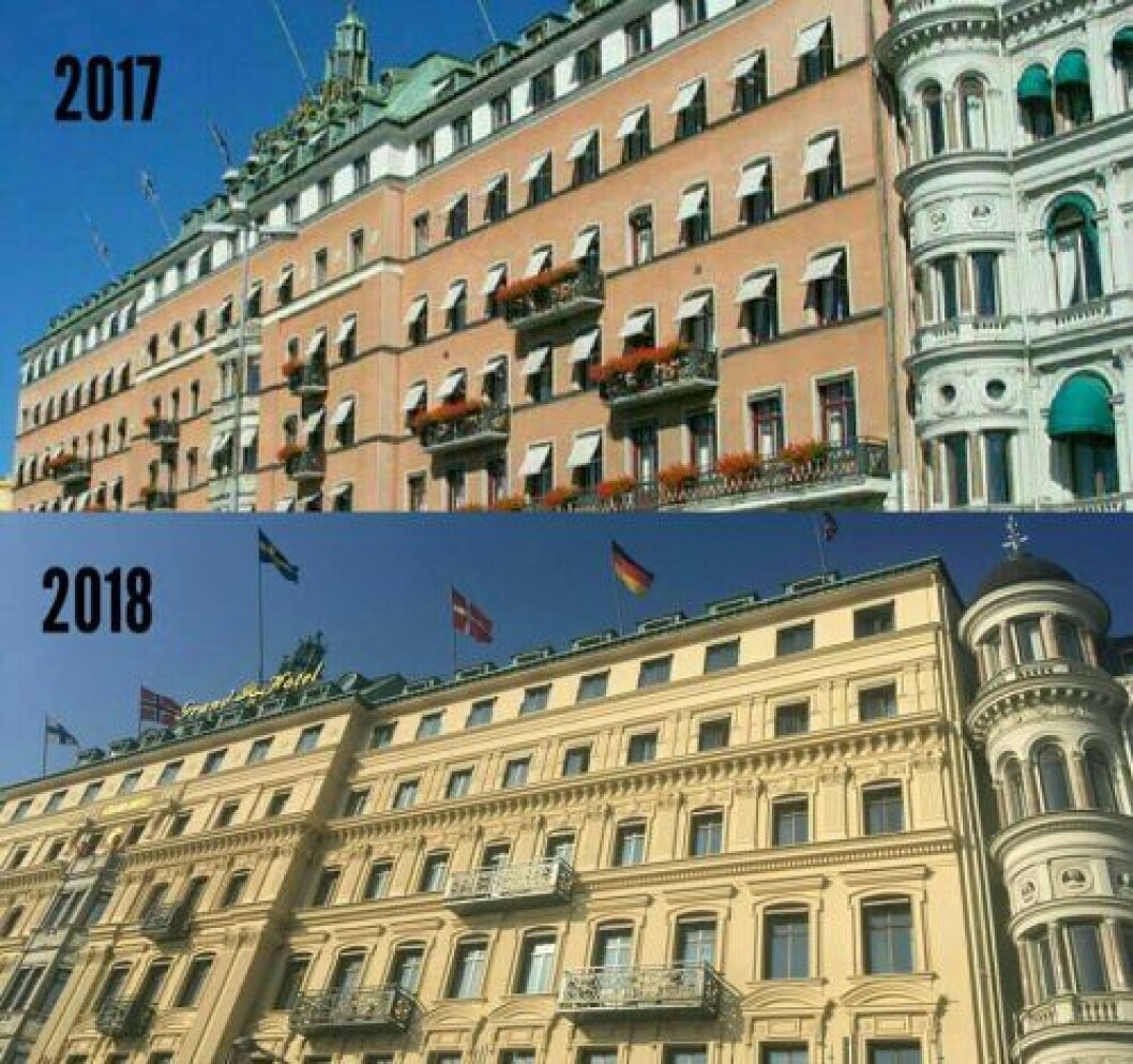 Foto: Arkitekturupproret Grand Hôtel prisas för sin fasadrenovering