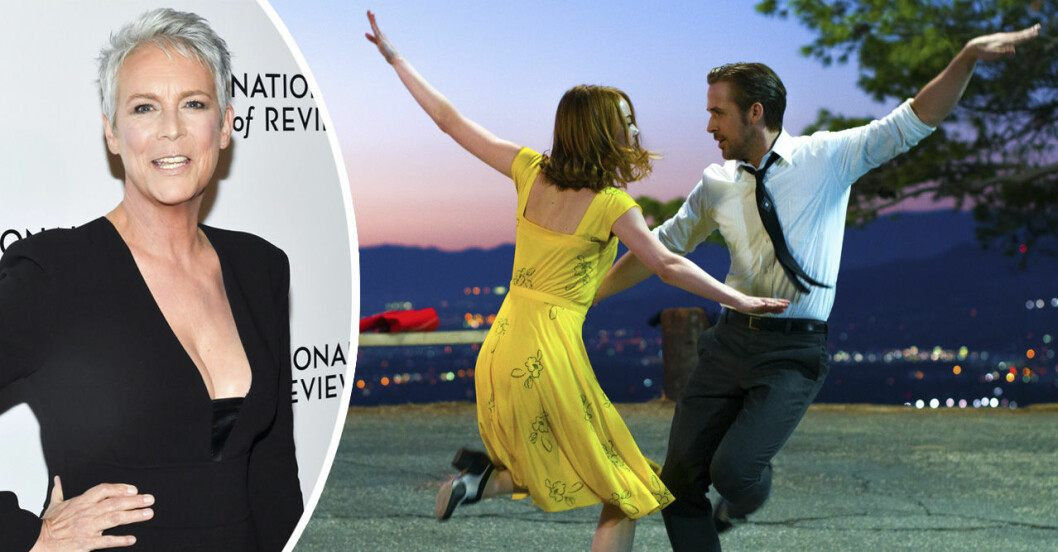 Jamie Lee Curtis och Emma Stone och Ryan Gosling
