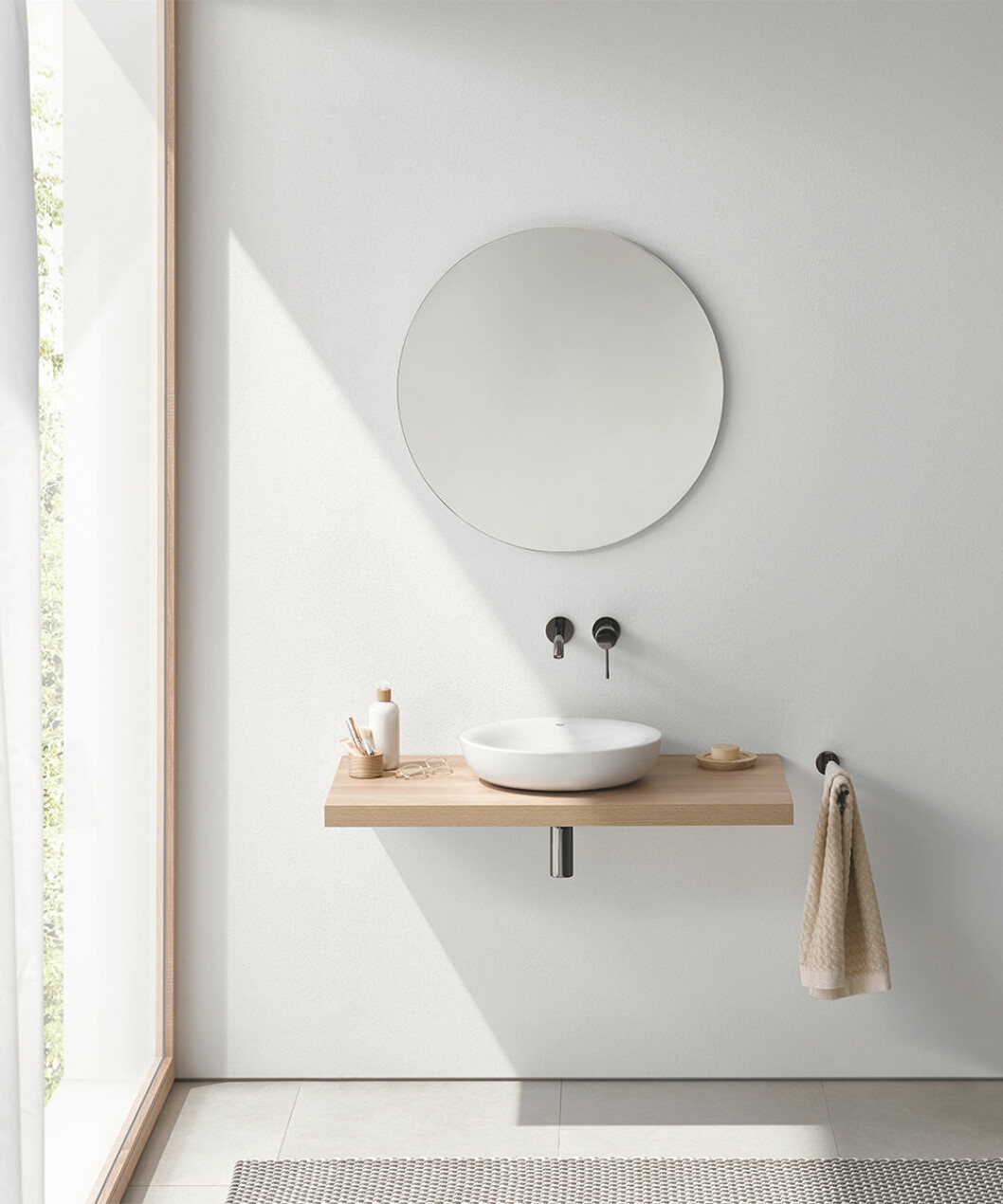 Ljust, stilrent och naturnära i nya serien Essence från Grohe. Foto: Grohe Ljust, stilrent och naturnära i nya serien Essence från Grohe