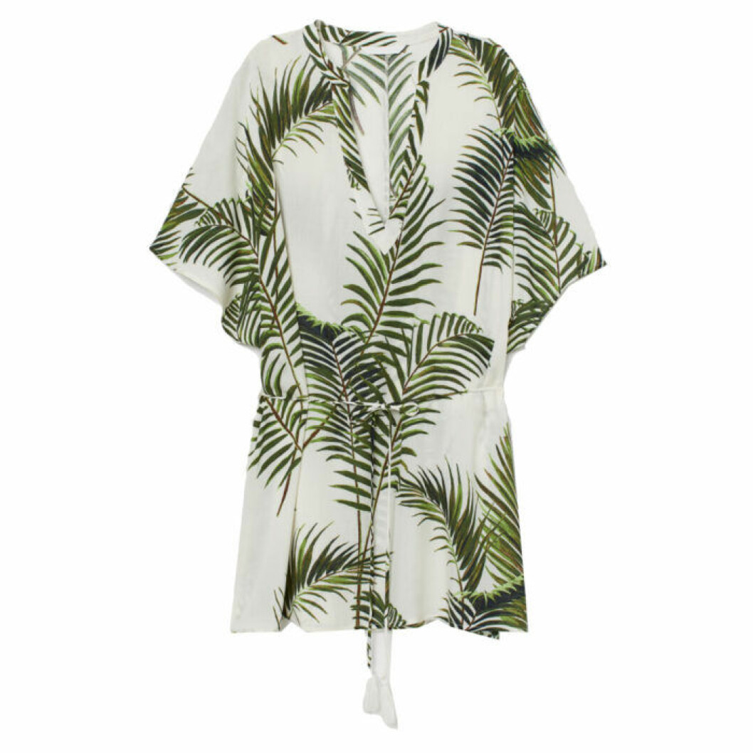 Grön kaftan med palmblad