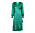 grön klänning dam - mörkgrön omlottklänning i satin från Neo Noir