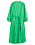 skjortklänning i grönt med midjeskärp och ballongärm från h&amp;m