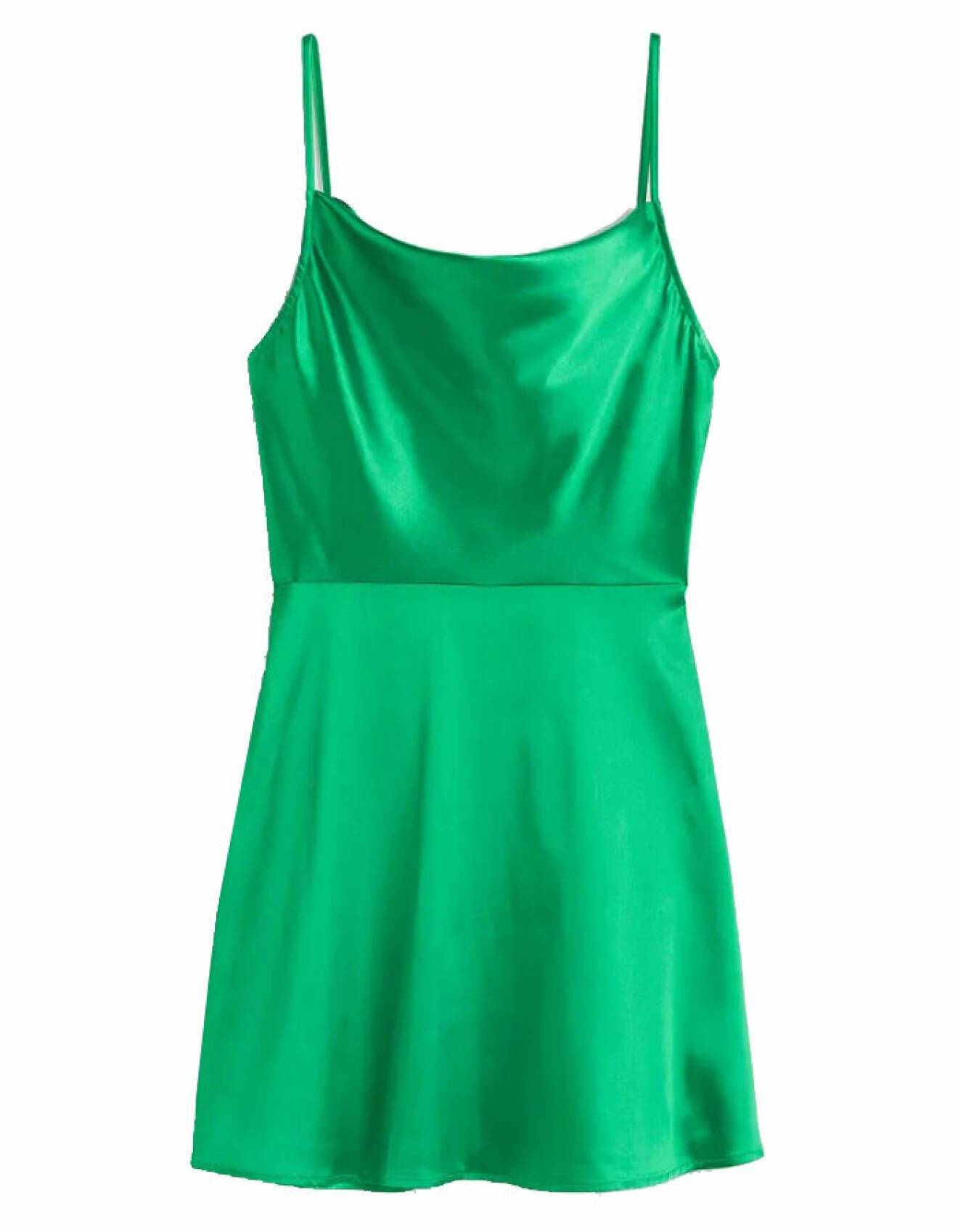 grön kort miniklänning från H&amp;M