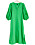 grön klänning med böljande passform och puffärm från lindex
