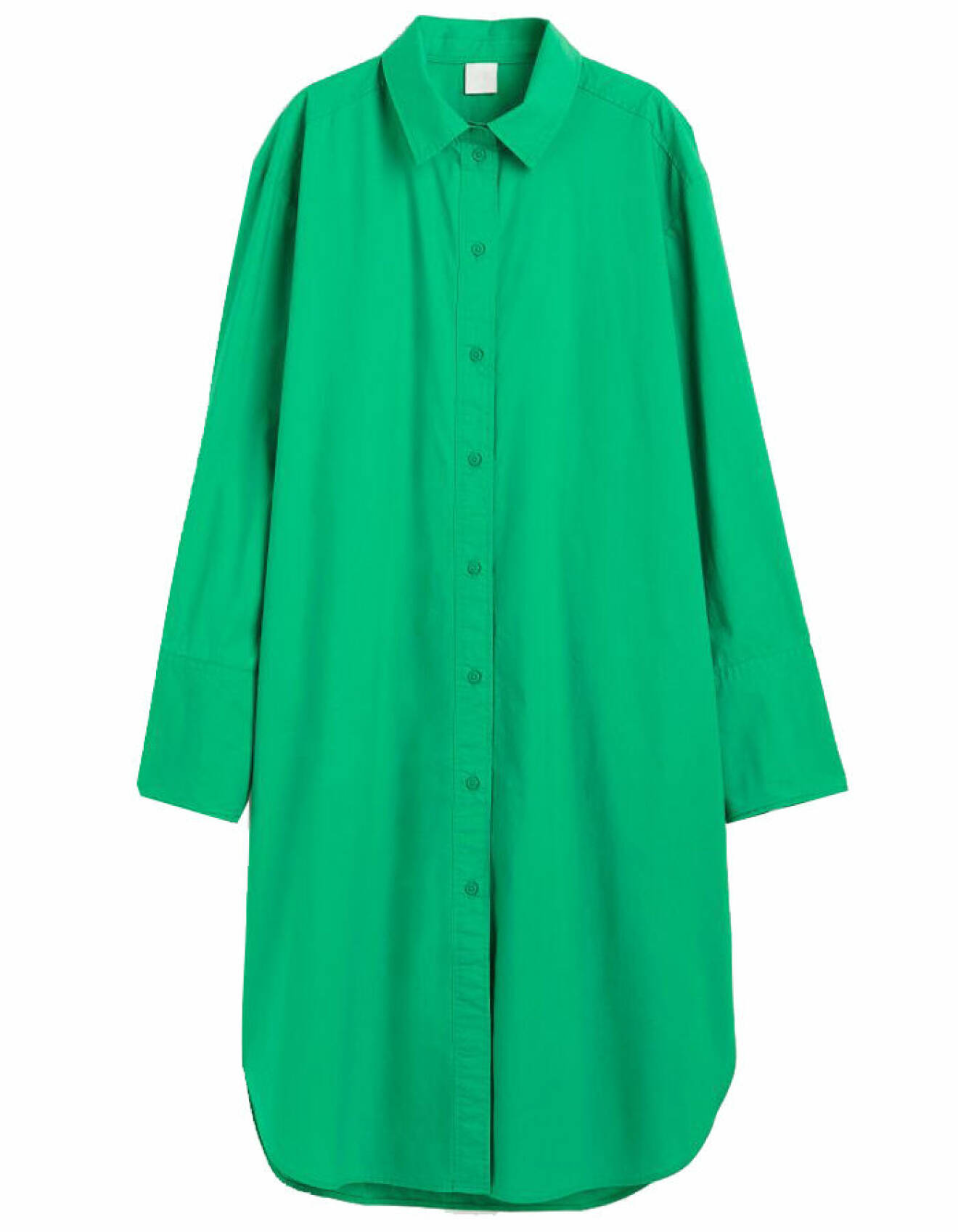 grön skjortklänning för dam från H&amp;M 2022