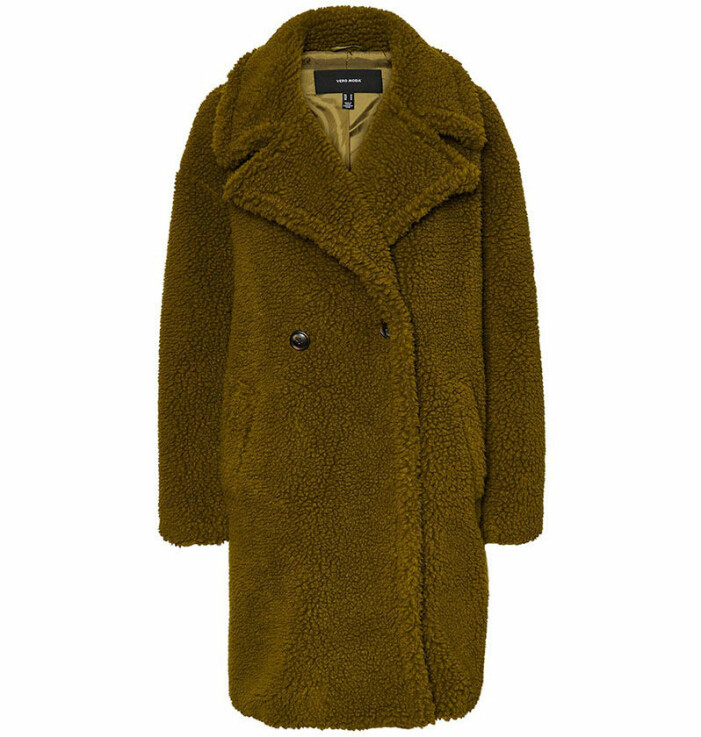 grön teddyjcka vero moda