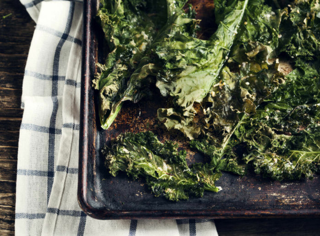 Recept krispiga grönkålschips
