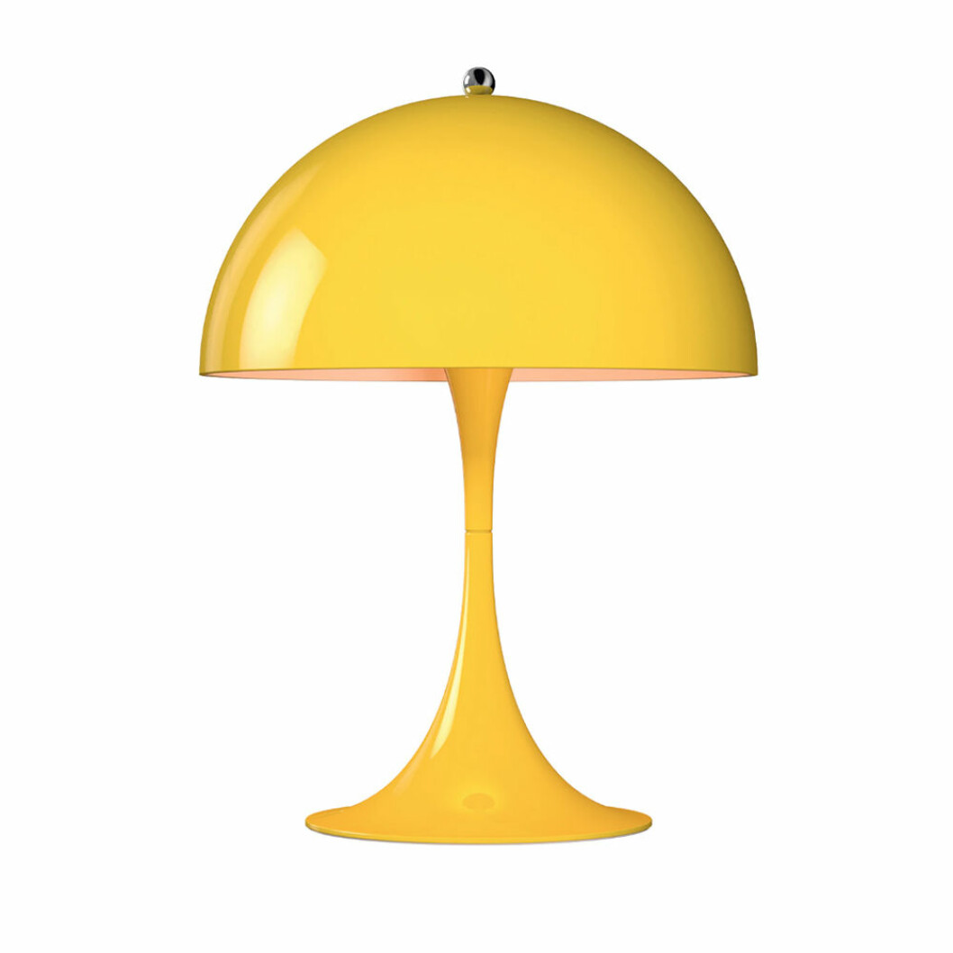 Gul bordslampa Panthella mini från Louis Poulsen