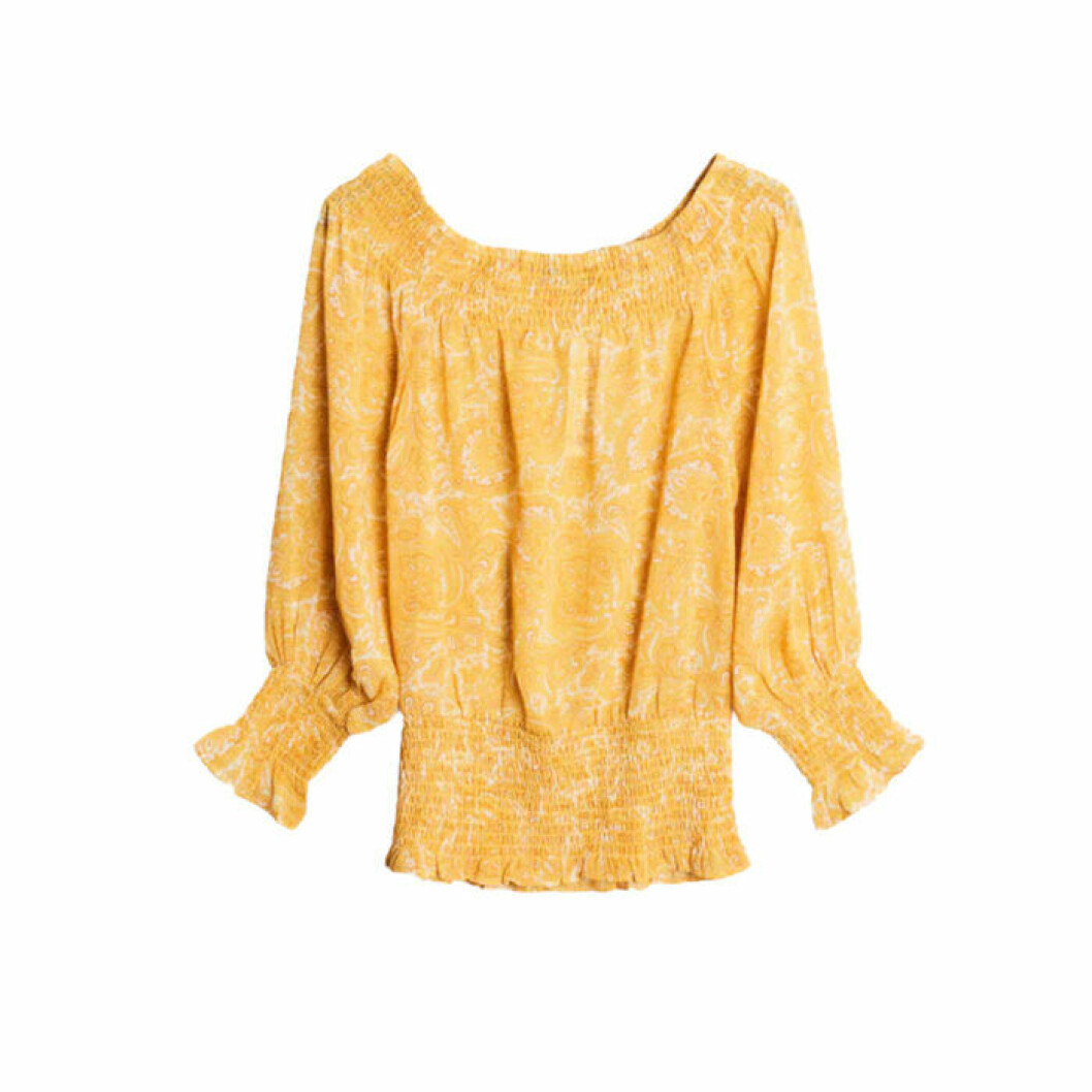 Gul top i chiffon