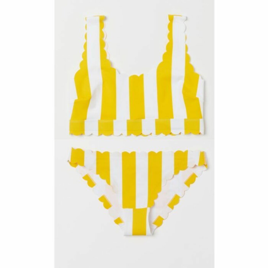 Gulrandig bikini från H&M