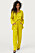gult matchande set i satin med skjorta och byxor från Ellos för dam 2022