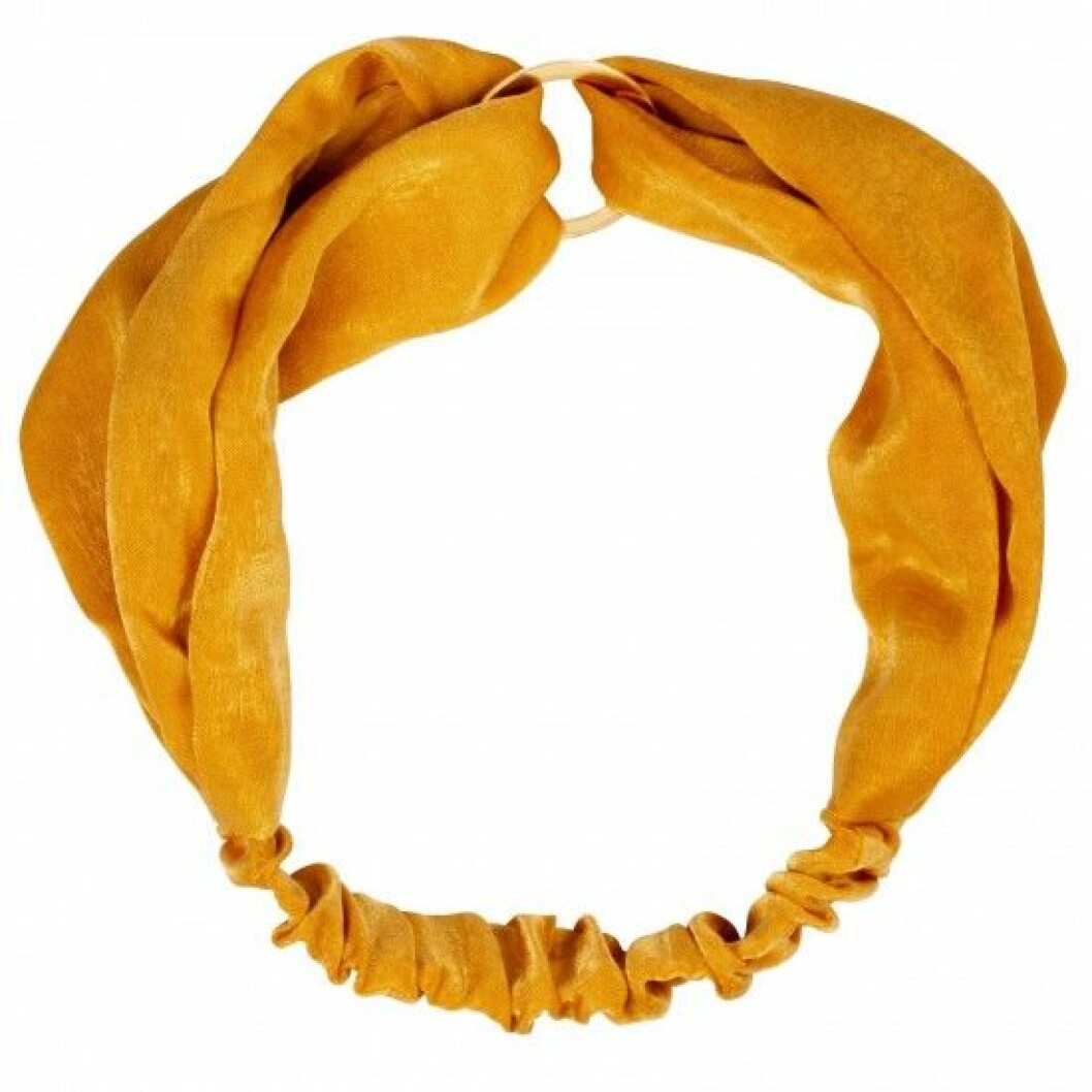 Gul sammetshårband