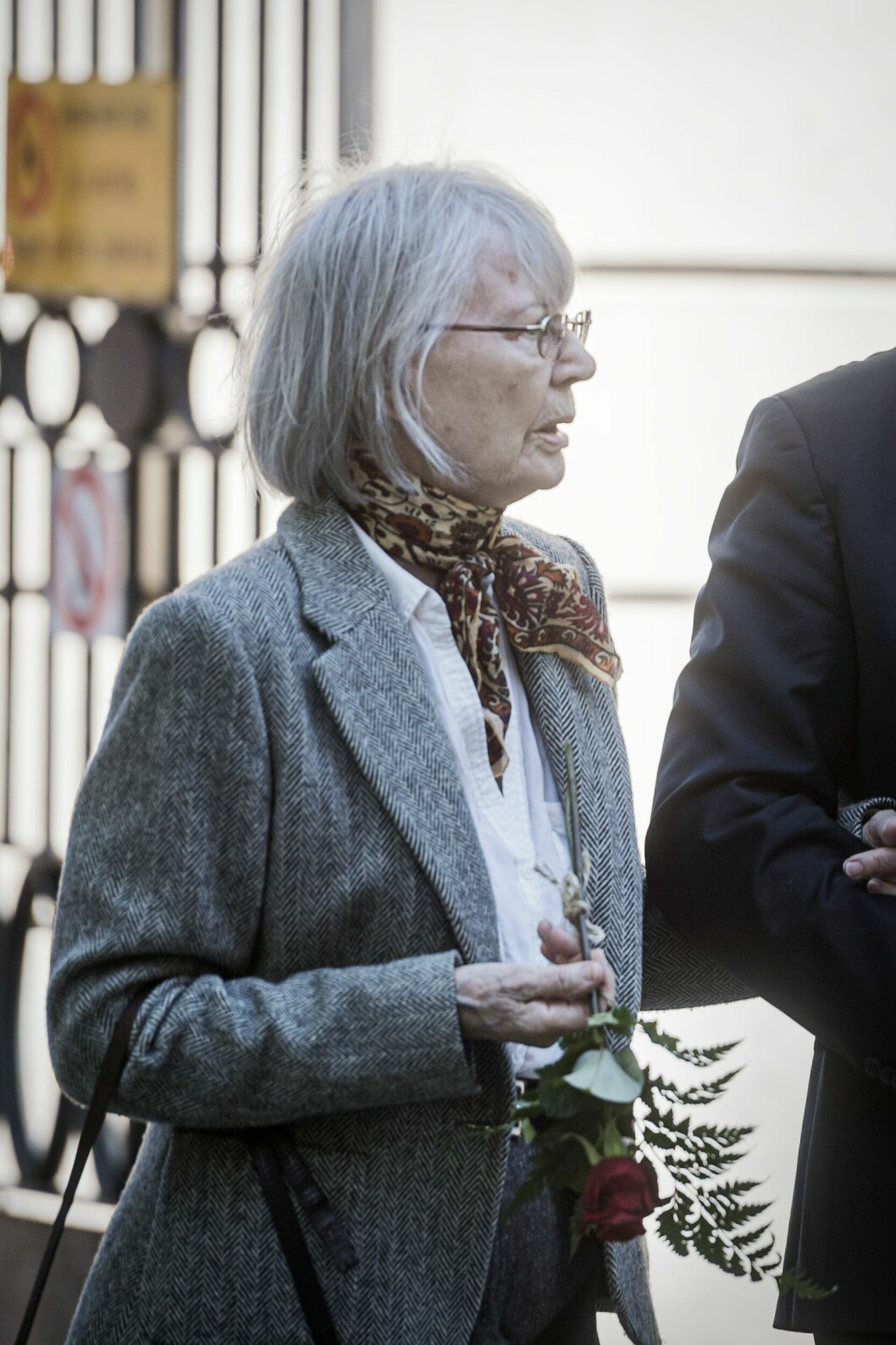 Harriet Andersson på Bibi Anderssons begravning, 2021. harriet andersson