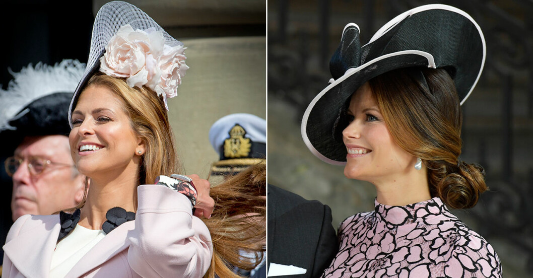 Madeleine och Sofia i hatt