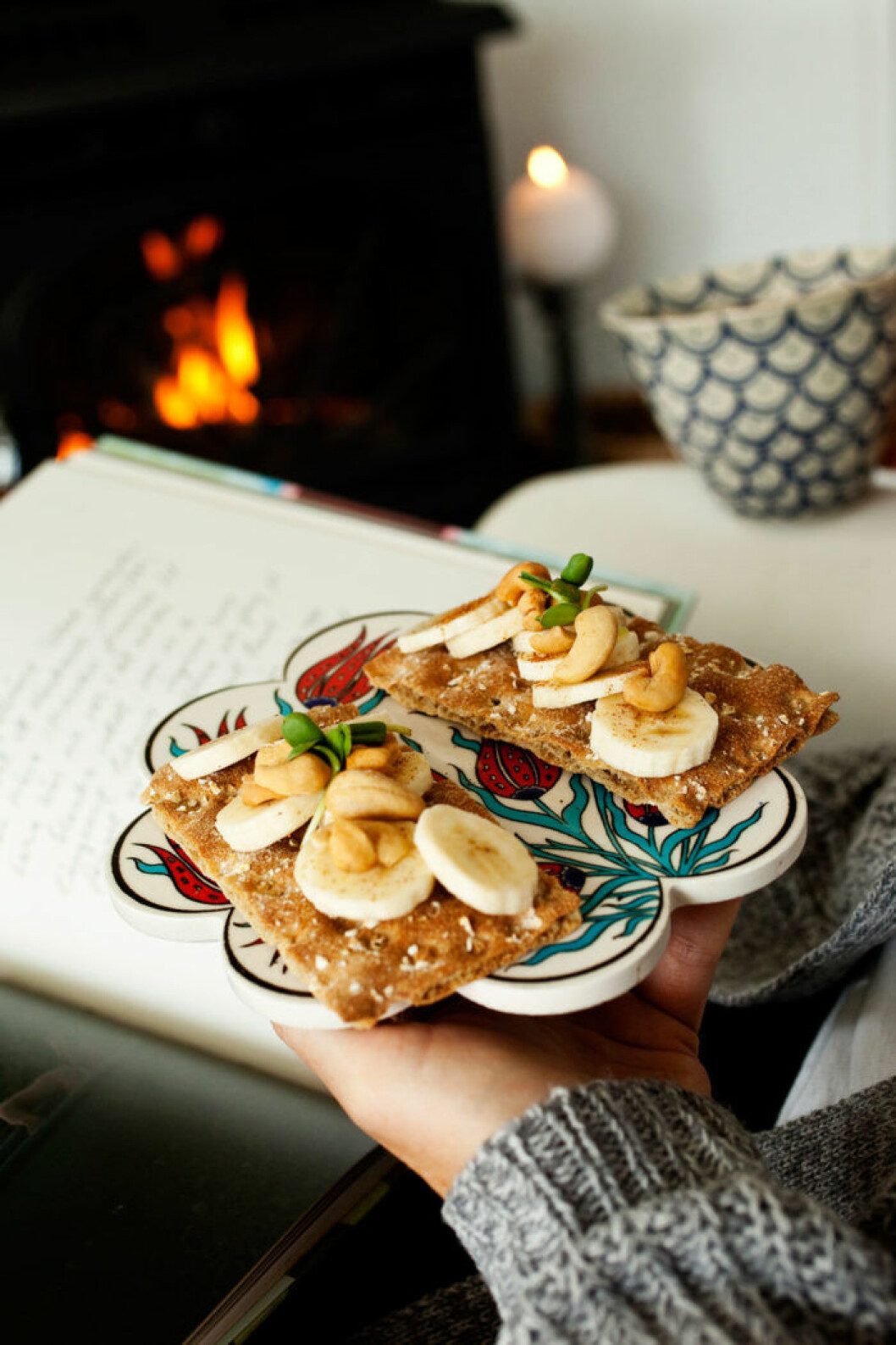 Havreknäcke med banan Havreknäcke med banan