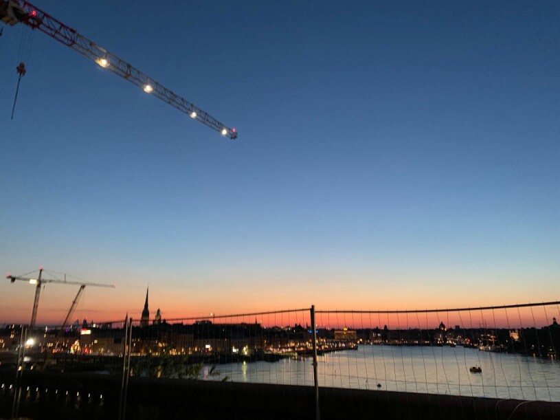 Helena stannade på Katarinavägen på Södermalm och tog några bilder från utsiktsplatsen. Foto: Privat