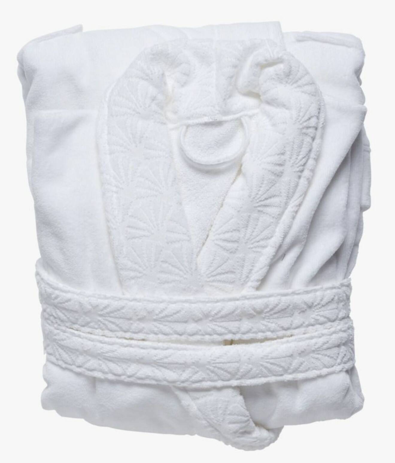 vit morgonrock med mönster för dam från Hemtex