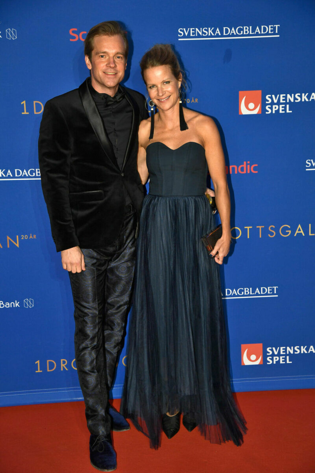 Henrik Johnsson och Malin Baryard. Röda mattan, Henrik Johnsson och Malin Baryard