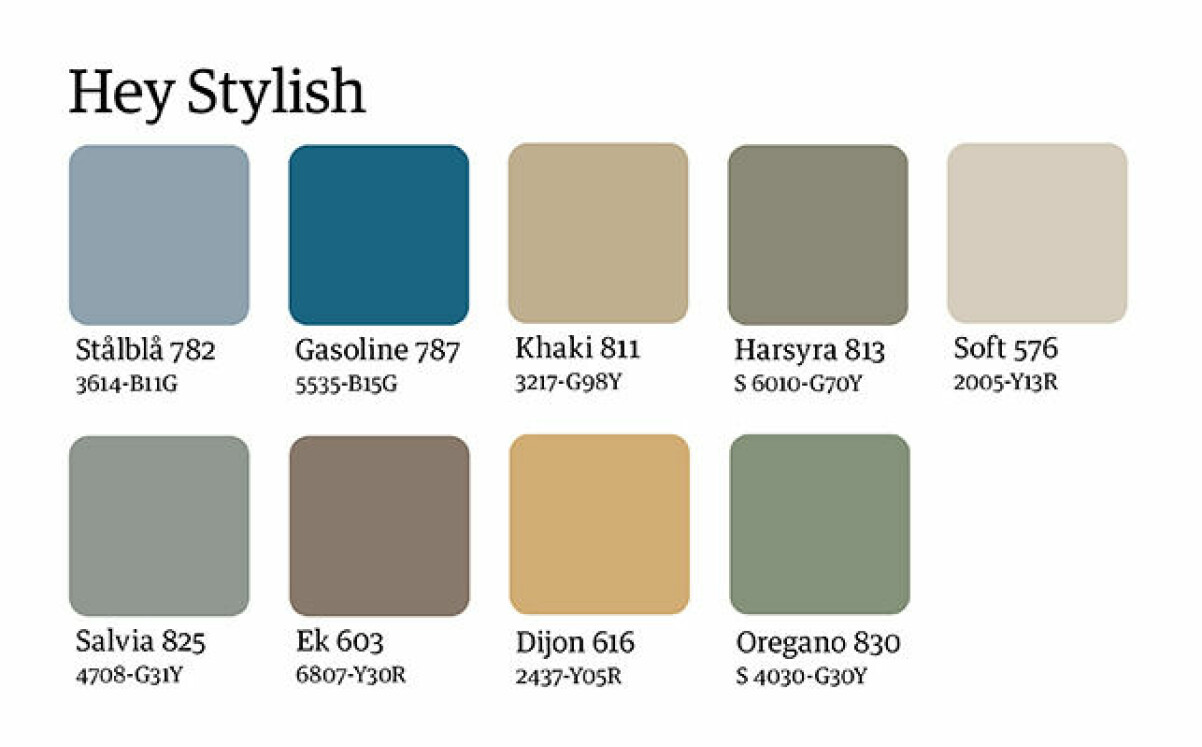 Hey Stylish, kulörkarta
