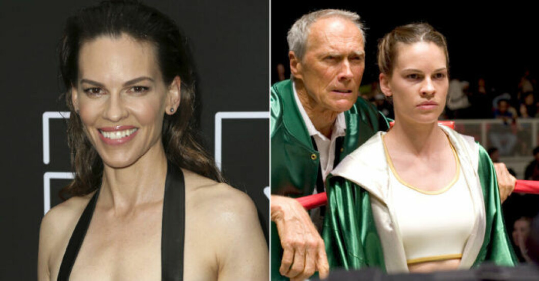 Hilary Swank spelar boxare i <em>Million Dollar Baby. </em> Hilary Swank spelar boxare i Million Dollar Baby.