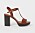 Bruna sandaletter i skinnimitation med svart, hög platåsula. Platåsandaletter från H&amp;M.
