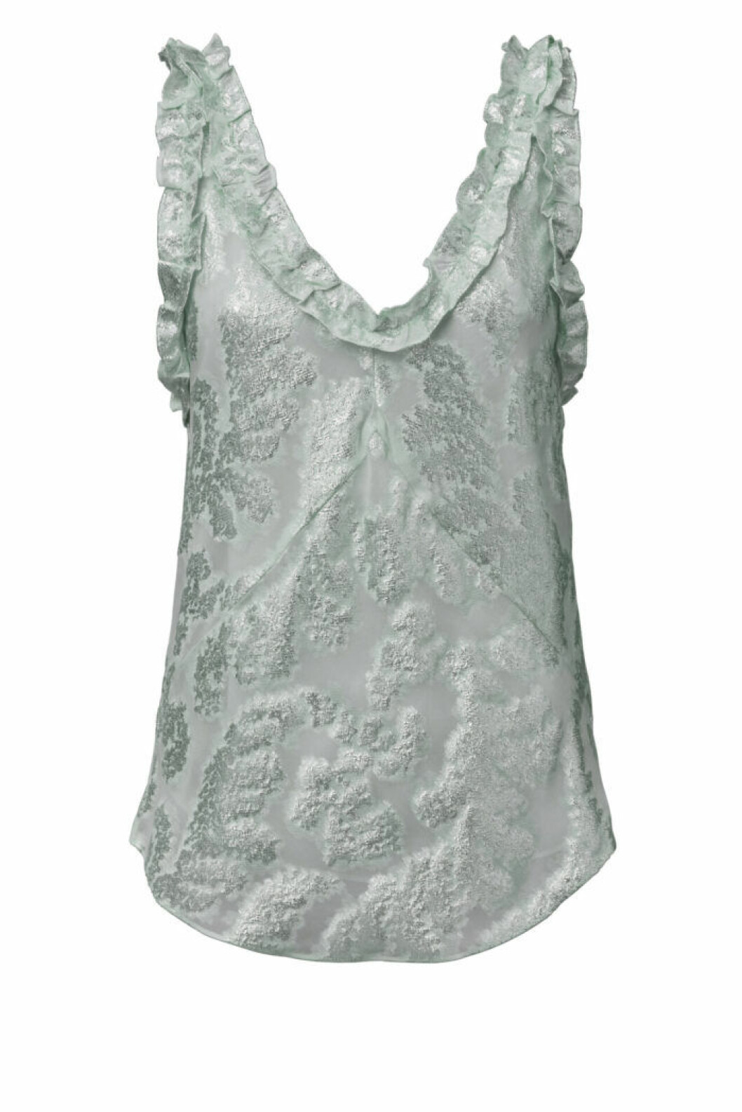 H&M Conscious Exclusive 2019 ljust linne med volanger