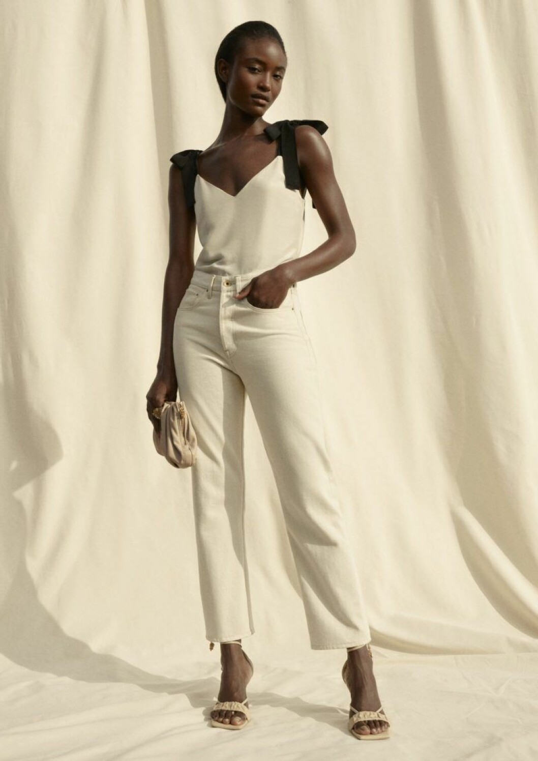 H&M conscious exclusive SS20 beige topp och byxor
