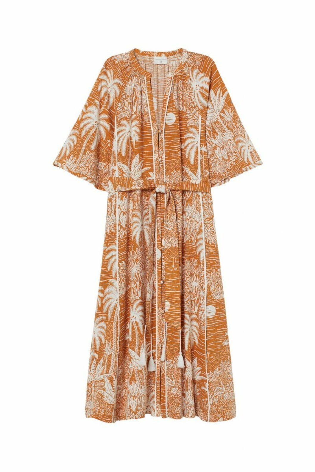 H&M x Desmond & Dempsey sommarkollektion 2020: orange kaftan