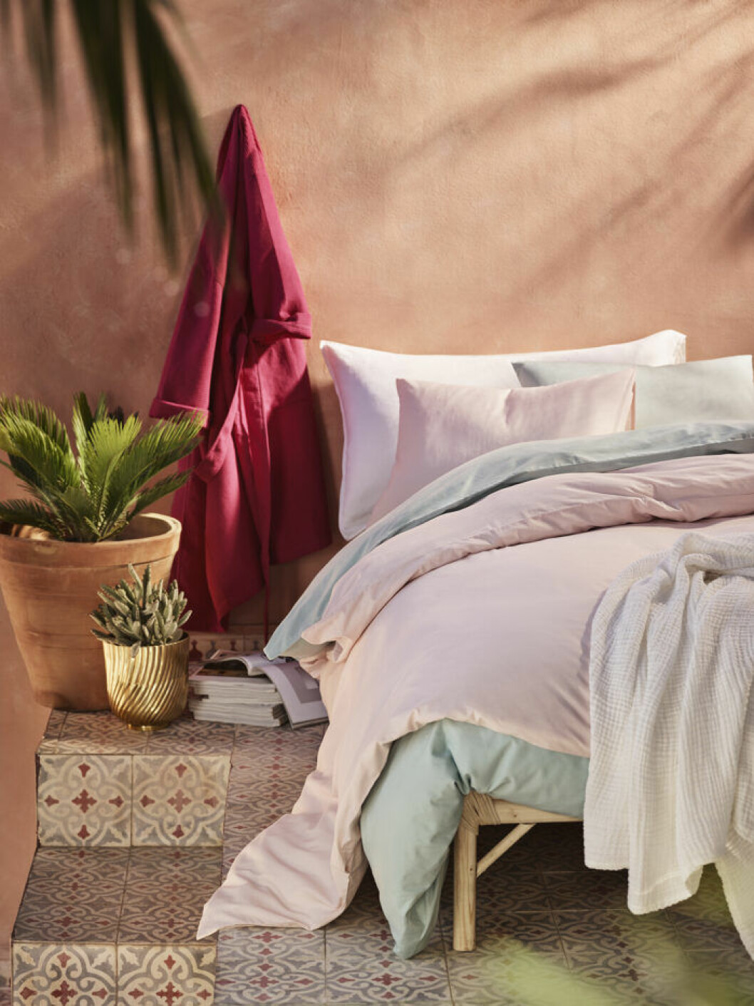 H&M home bäddar med somriga pasteller