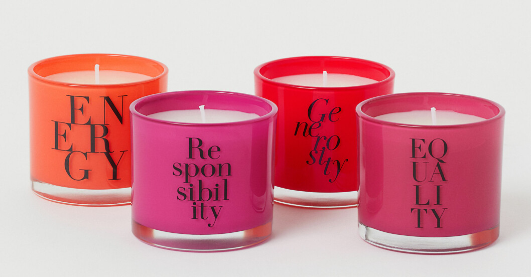 H&M home x Diane von Furstenberg små doftljus