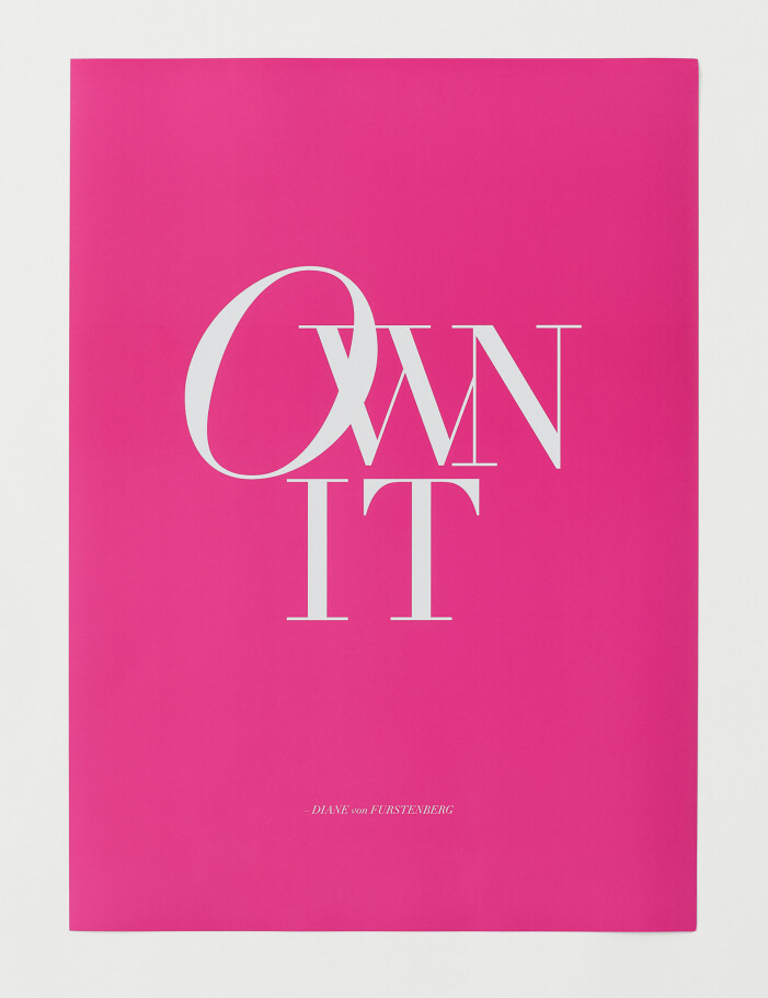 H&M home x Diane von Furstenberg rosa poster