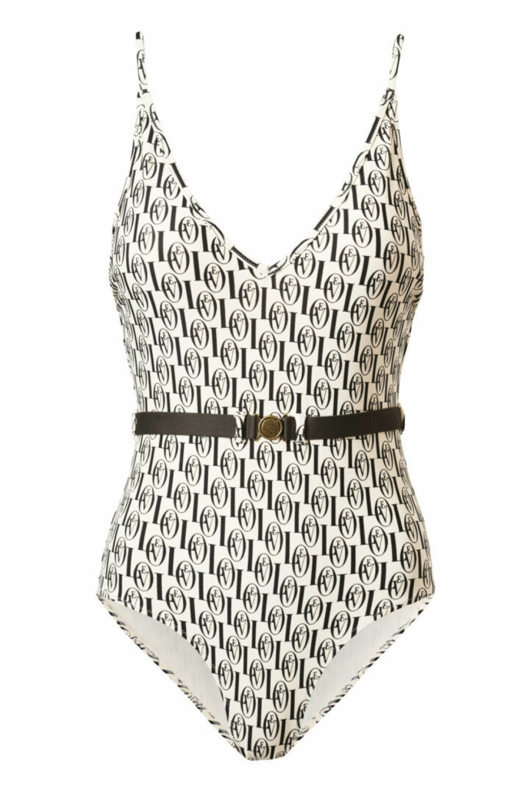 H&M släpper badkollektion med Love Stories – baddräkt med monogram och skärp i midjan