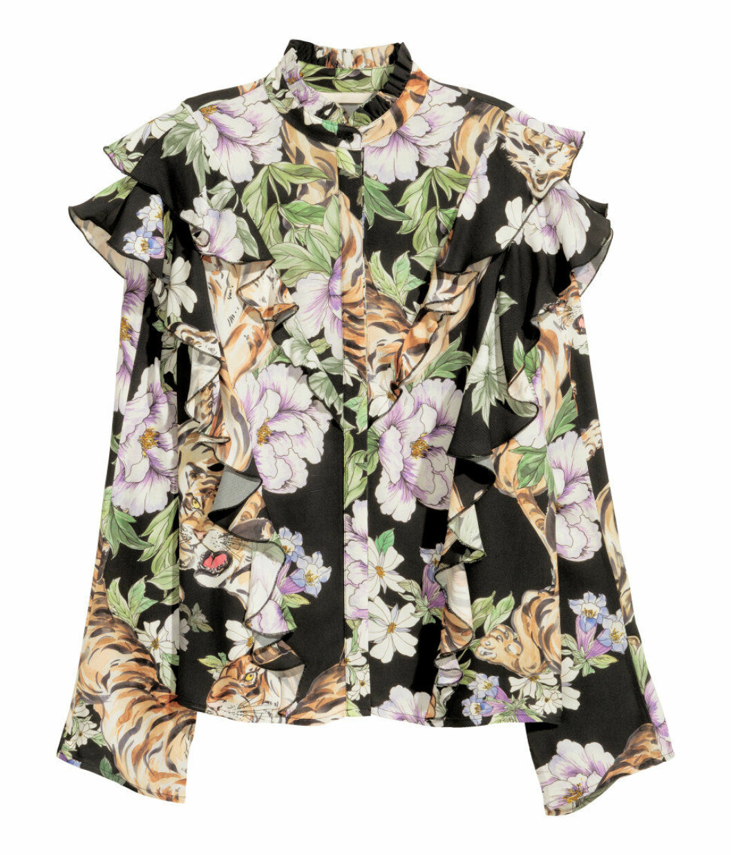 mönstrad-volangblus-h&m