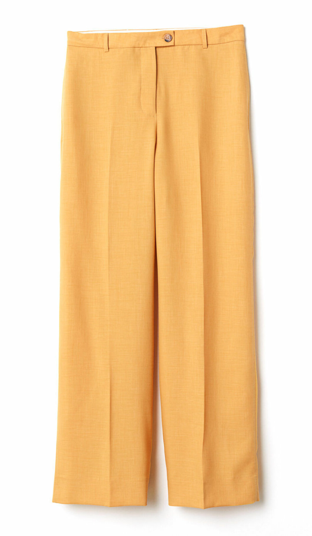 <a href="https://www2.hm.com/sv_se/productpage.0692653001.html">Vid byxa,</a> 499 kr, H&M. vid-byxa-gul-hm