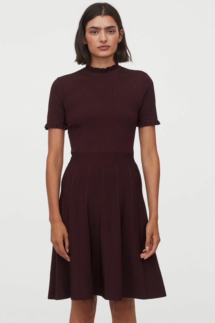 Vinröd klänning H&M