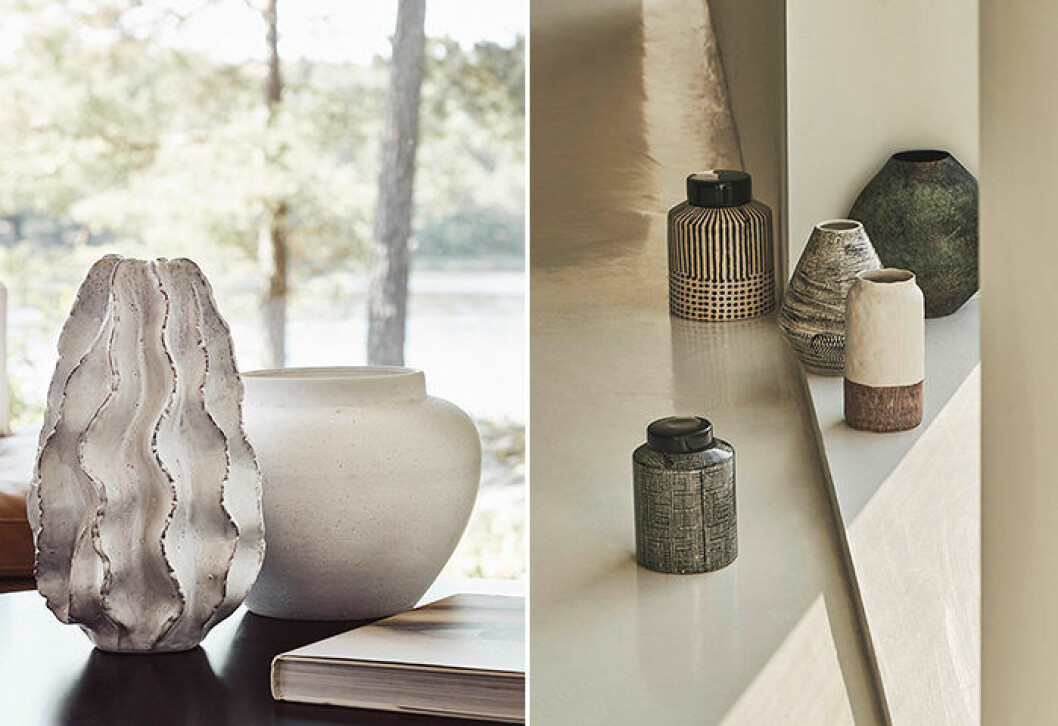 <em>Foto: Jotex, Zara Home</em> Keramik är en av höstens stora trender