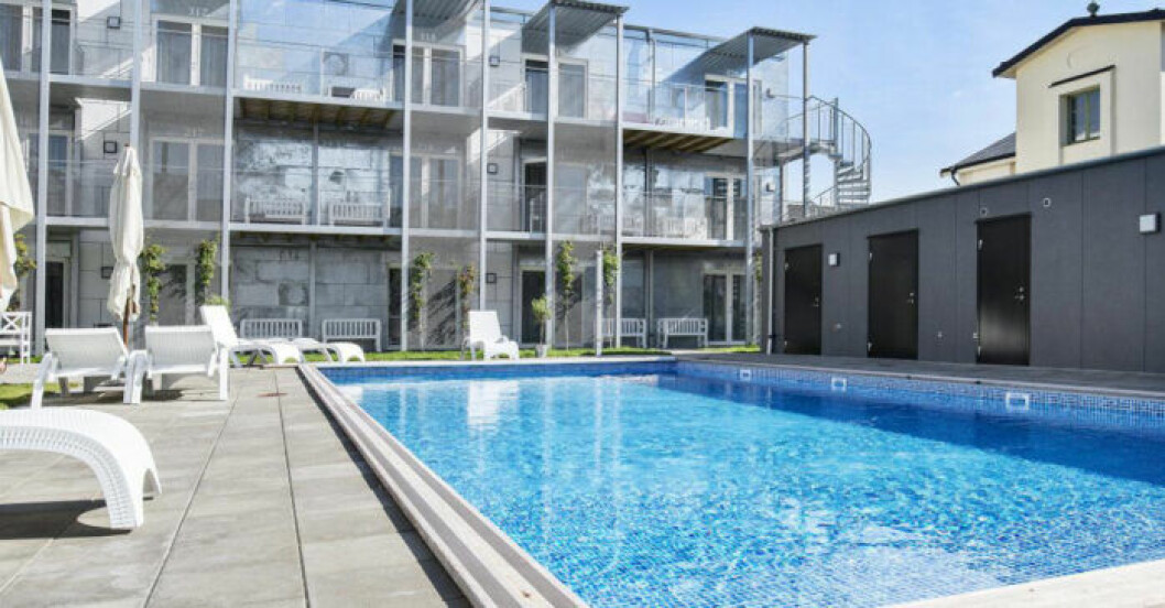 Lägenhetshotell med pool och promenadavstånd till centrala Visby. Lägenhetshotell med pool i centrala Visby.
