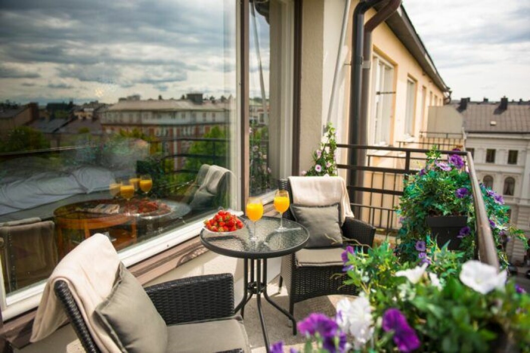 Hotell rival med balkong